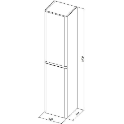 Шкаф пенал Aquanet Эмбер 35 330471 подвесной Белый матовый