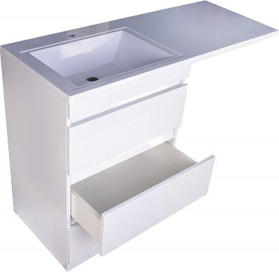Тумба под раковину Style Line Даллас 120 Люкс Plus СС-00002272 3 ящика Белая