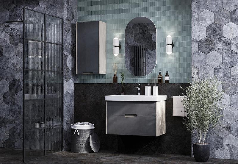 Тумба с раковиной Aquaton Оливия 80 1A2831K0OLUG0 подвесная Грей Дуб Ойстер, купить, цена, заказать, магазин, доставка, скидка, промокод, купить, цена, заказать, магазин, доставка, скидка, промокод