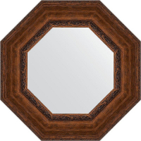 Зеркало Evoform Octagon 63х63 BY 3859 в багетной раме - Состаренная бронза с орнаментом 120, купить, цена, заказать, магазин, доставка, скидка, промокод, купить, цена, заказать, магазин, доставка, скидка, промокод