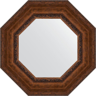 Зеркало Evoform Octagon 63х63 BY 3859 в багетной раме - Состаренная бронза с орнаментом 120