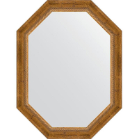 Зеркало Evoform Octagon 63x83 BY 7115 в багетной раме - Состаренная бронза с плетением 70, купить, цена, заказать, магазин, доставка, скидка, промокод, купить, цена, заказать, магазин, доставка, скидка, промокод