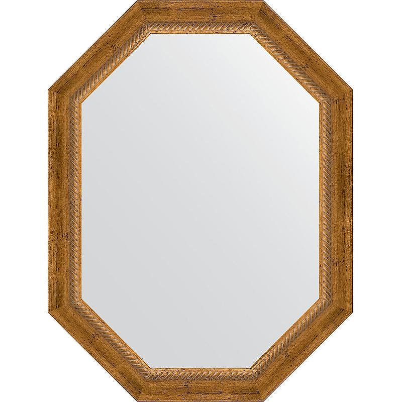 Зеркало Evoform Octagon 63x83 BY 7115 в багетной раме - Состаренная бронза с плетением 70, купить, цена, заказать, магазин, доставка, скидка, промокод, купить, цена, заказать, магазин, доставка, скидка, промокод