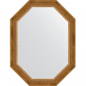 Зеркало Evoform Octagon 63x83 BY 7115 в багетной раме - Состаренная бронза с плетением 70, купить, цена, заказать, магазин, доставка, скидка, промокод, купить, цена, заказать, магазин, доставка, скидка, промокод