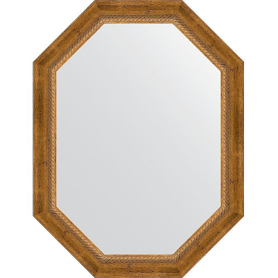 Зеркало Evoform Octagon 63x83 BY 7115 в багетной раме - Состаренная бронза с плетением 70