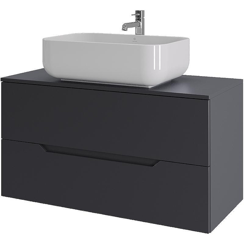 Тумба с раковиной Orange Line 100 Li-100TugMDF+B03-600W подвесная Графит матовый, купить, цена, заказать, магазин, доставка, скидка, промокод, купить, цена, заказать, магазин, доставка, скидка, промокод