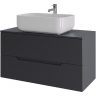 Тумба с раковиной Orange Line 100 Li-100TugMDF+B03-600W подвесная Графит матовый, купить, цена, заказать, магазин, доставка, скидка, промокод, купить, цена, заказать, магазин, доставка, скидка, промокод
