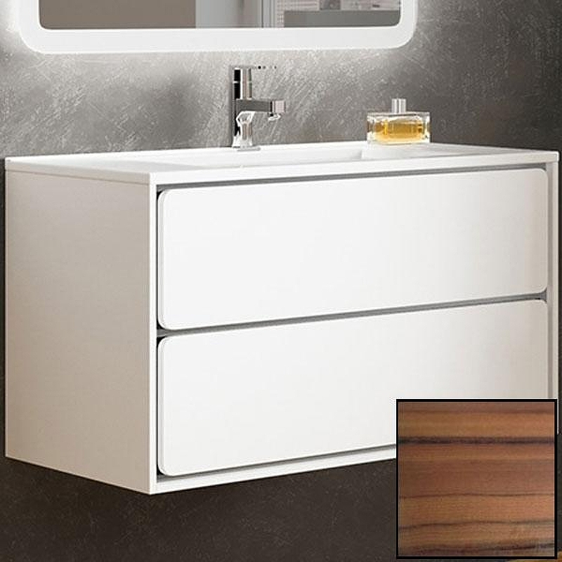 Тумба с раковиной SanVit Бруно-2 100 kbruno2100 с фактурой под дерево подвесная Зебрано, купить, цена, заказать, магазин, доставка, скидка, промокод, купить, цена, заказать, магазин, доставка, скидка, промокод