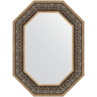 Зеркало Evoform Polygon 79х59 BY 7237 в багетной раме - Вензель серебряный 101, купить, цена, заказать, магазин, доставка, скидка, промокод, купить, цена, заказать, магазин, доставка, скидка, промокод