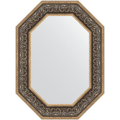 Зеркало Evoform Polygon 79х59 BY 7237 в багетной раме - Вензель серебряный 101