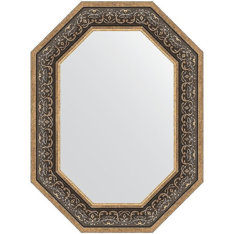 Зеркало Evoform Polygon 79х59 BY 7237 в багетной раме - Вензель серебряный 101, купить, цена, заказать, магазин, доставка, скидка, промокод, купить, цена, заказать, магазин, доставка, скидка, промокод