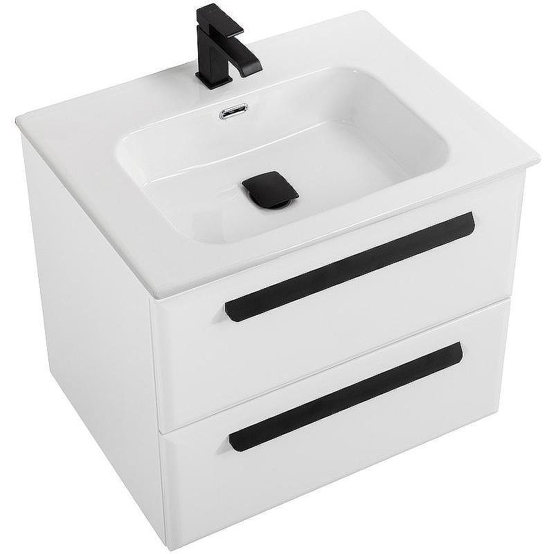 Тумба под раковину Cezares Eco-Cer-N 60 ECO-CER-N-600-2C-SO-BL подвесная Bianco Lucido без ручек, купить, цена, заказать, магазин, доставка, скидка, промокод, купить, цена, заказать, магазин, доставка, скидка, промокод