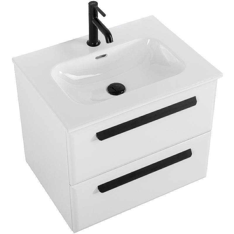 Тумба под раковину Cezares Eco-Cer-N 60 ECO-CER-N-600-2C-SO-BL подвесная Bianco Lucido без ручек, купить, цена, заказать, магазин, доставка, скидка, промокод, купить, цена, заказать, магазин, доставка, скидка, промокод