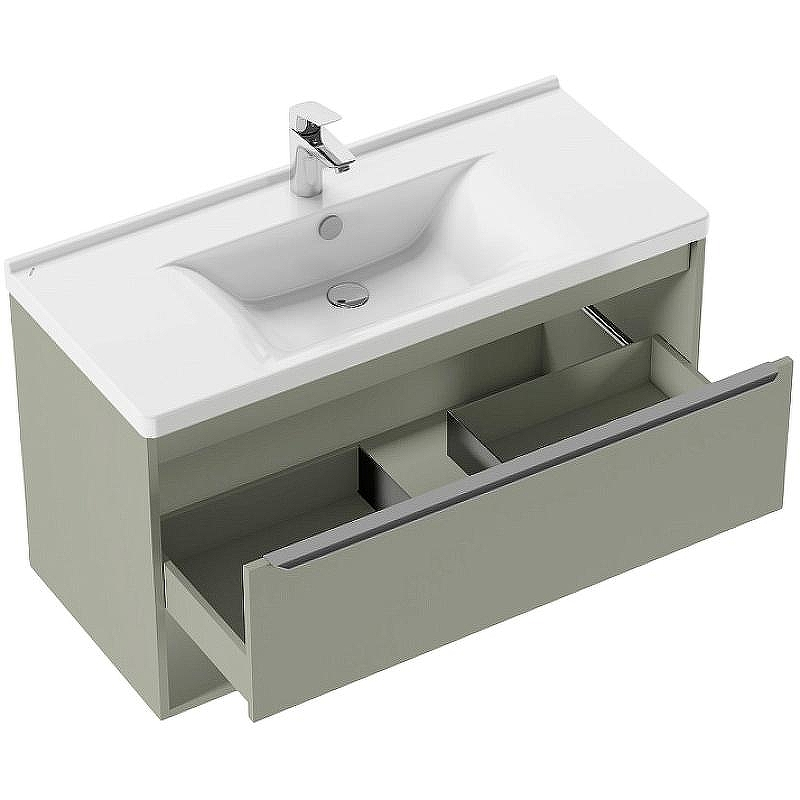Тумба под раковину Aquaton Хоуп 100 1A287401HP9D0 подвесная Хаки, купить, цена, заказать, магазин, доставка, скидка, промокод, купить, цена, заказать, магазин, доставка, скидка, промокод
