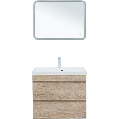 Тумба под раковину Aquanet Нота New 75 334198 подвесная Дуб светлый