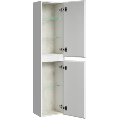 Шкаф пенал Aqwella Geometria 35 GE0535WM подвесной Белый матовый