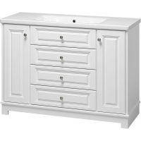 Тумба с раковиной Misty Ларго 120 УТ000023208 Белая матовая, купить, цена, заказать, магазин, доставка, скидка, промокод, купить, цена, заказать, магазин, доставка, скидка, промокод