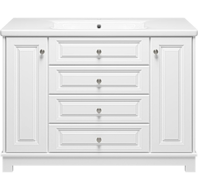 Тумба с раковиной Misty Ларго 120 УТ000023208 Белая матовая