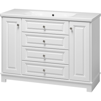 Тумба с раковиной Misty Ларго 120 УТ000023208 Белая матовая