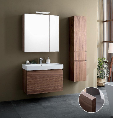 Зеркальный шкаф Aquanet Нью-Йорк 100 L 203955 Орех