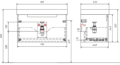 Тумба под раковину Aqwella Vancouver 80 VAN01082N цвет Белый