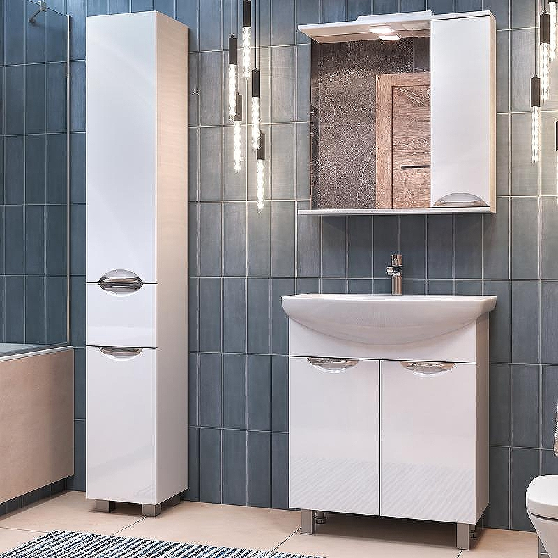 Зеркало со шкафом Vigo Callao 70 R z.CAL.70.R.El с подсветкой Белое, купить, цена, заказать, магазин, доставка, скидка, промокод, купить, цена, заказать, магазин, доставка, скидка, промокод