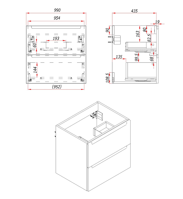 Тумба под раковину ЗОВ Дион 100 D100PG подвесная цвет Платиновый, купить, цена, заказать, магазин, доставка, скидка, промокод, купить, цена, заказать, магазин, доставка, скидка, промокод
