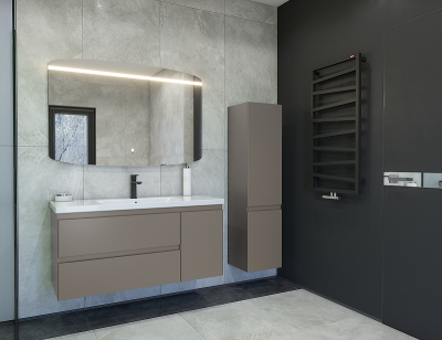 Тумба под раковину Caprigo Forte 120 36117R-SF025 подвесная цвет Айрон