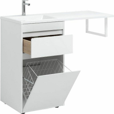 Тумба с раковиной Aquanet Токио 110 L 239298 Белая