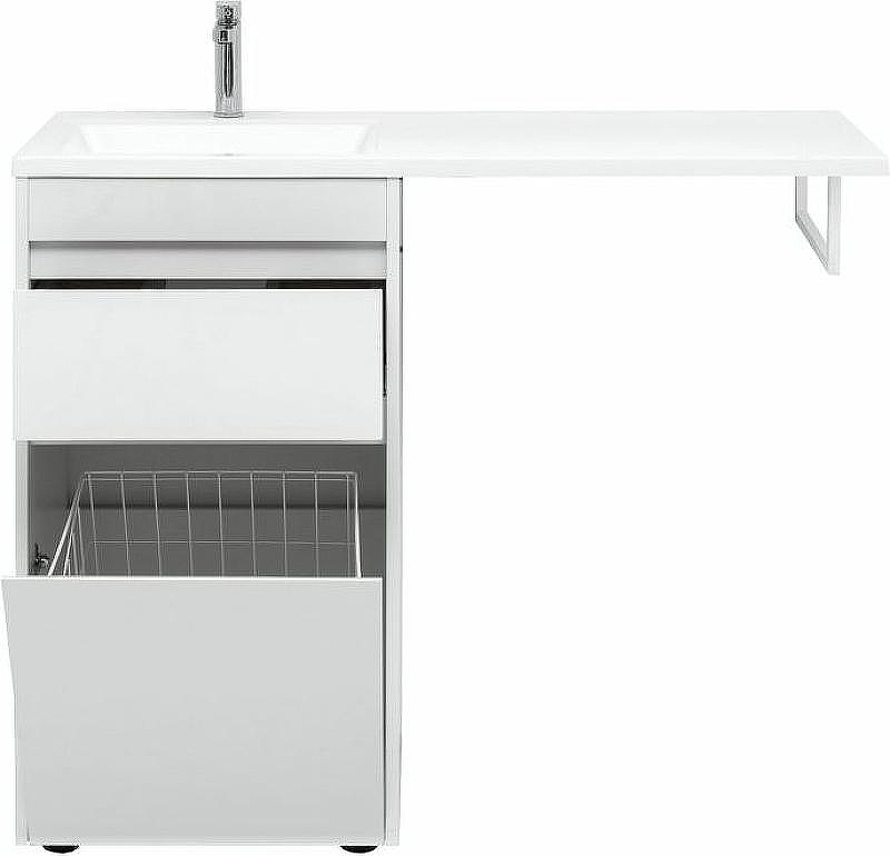 Тумба с раковиной Aquanet Токио 110 L 239298 Белая, купить, цена, заказать, магазин, доставка, скидка, промокод, купить, цена, заказать, магазин, доставка, скидка, промокод