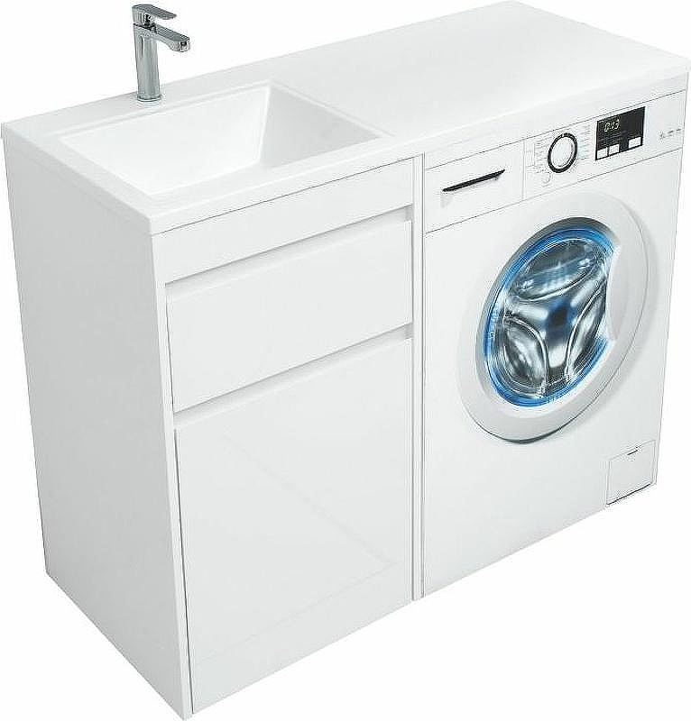 Тумба с раковиной Aquanet Токио 110 L 239298 Белая, купить, цена, заказать, магазин, доставка, скидка, промокод, купить, цена, заказать, магазин, доставка, скидка, промокод