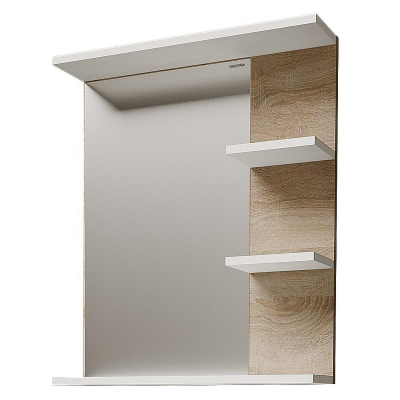 Зеркало Grossman Поло 57 205701-1 цвет Дуб сонома светлый Белый глянцевый