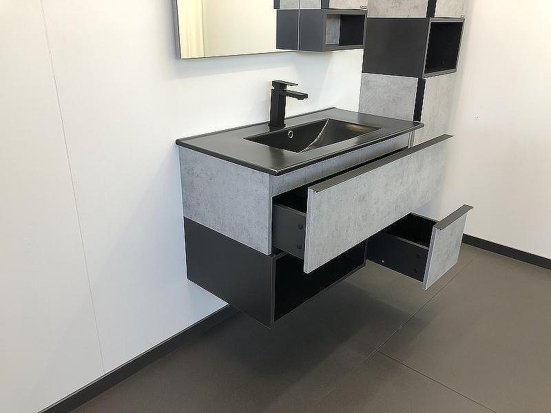 Тумба с раковиной Comforty Франкфурт 90 00-00006503 подвесная Бетон светлый, купить, цена, заказать, магазин, доставка, скидка, промокод, купить, цена, заказать, магазин, доставка, скидка, промокод