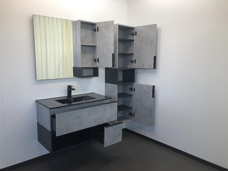 Тумба с раковиной Comforty Франкфурт 90 00-00006503 подвесная Бетон светлый, купить, цена, заказать, магазин, доставка, скидка, промокод, купить, цена, заказать, магазин, доставка, скидка, промокод