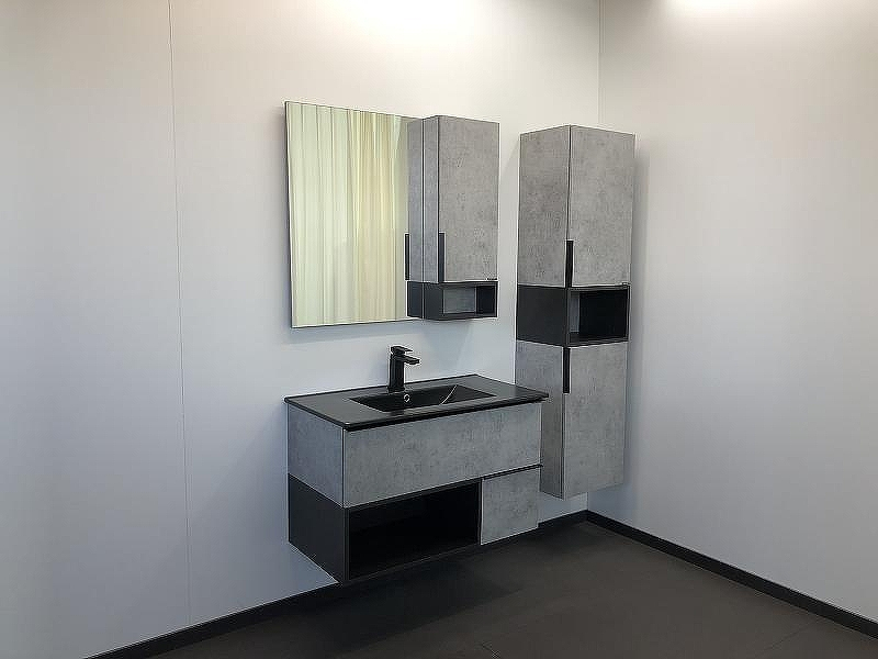 Тумба с раковиной Comforty Франкфурт 90 00-00006503 подвесная Бетон светлый, купить, цена, заказать, магазин, доставка, скидка, промокод, купить, цена, заказать, магазин, доставка, скидка, промокод