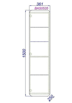 Шкаф пенал Aqwella Basic 35 BAS0535DZ Дуб золотой