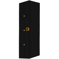 Шкаф пенал Boheme Armadi Art Vallessi Avantgarde Piazza 35 844-BG подвесной Черный Золото, купить, цена, заказать, магазин, доставка, скидка, промокод, купить, цена, заказать, магазин, доставка, скидка, промокод