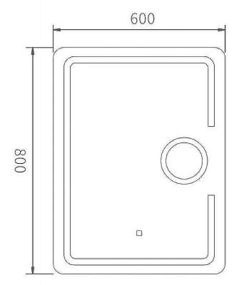 Зеркало Haiba 60 HB661 с подсветкой с сенсорным выключателем