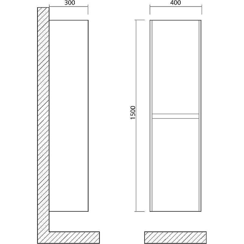 Шкаф пенал Art&Max Family-1500-2A-SO-CV подвесной Cemento Veneto, купить, цена, заказать, магазин, доставка, скидка, промокод, купить, цена, заказать, магазин, доставка, скидка, промокод