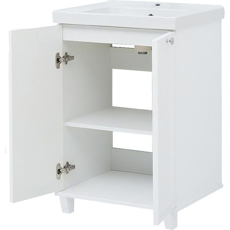 Тумба под раковину Aquanet Амели 60 261989 Белая матовая, купить, цена, заказать, магазин, доставка, скидка, промокод, купить, цена, заказать, магазин, доставка, скидка, промокод