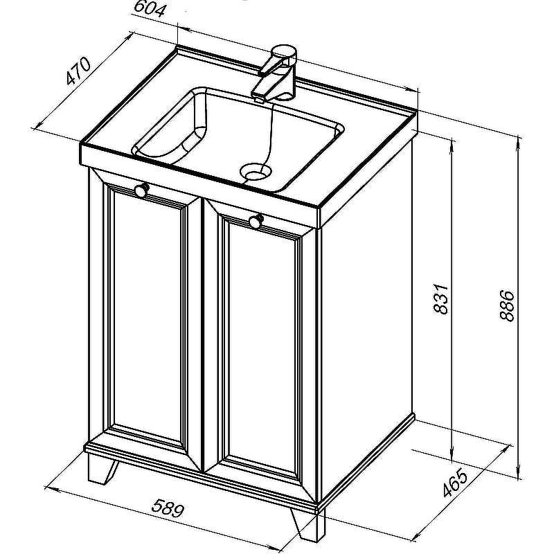 Тумба под раковину Aquanet Амели 60 261989 Белая матовая, купить, цена, заказать, магазин, доставка, скидка, промокод, купить, цена, заказать, магазин, доставка, скидка, промокод