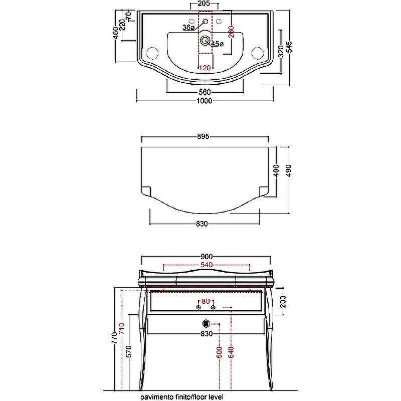 Тумба под раковину Kerasan Retro 100 7363K7 Белый глянец Хром, купить, цена, заказать, магазин, доставка, скидка, промокод, купить, цена, заказать, магазин, доставка, скидка, промокод