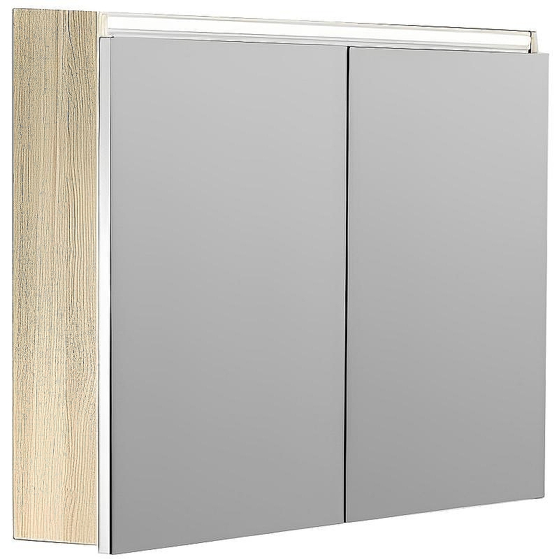 Зеркальный шкаф Boheme Armadi Art Vallessi 80 547-L с подсветкой Дуб светлый матовый, купить, цена, заказать, магазин, доставка, скидка, промокод, купить, цена, заказать, магазин, доставка, скидка, промокод