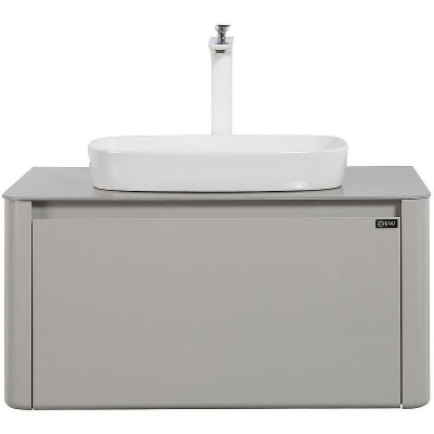 Тумба с раковиной Black&White Universe U915.800 80 915800 подвесная Glossy light grey