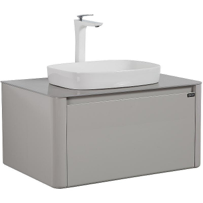 Тумба с раковиной Black&White Universe U915.800 80 915800 подвесная Glossy light grey