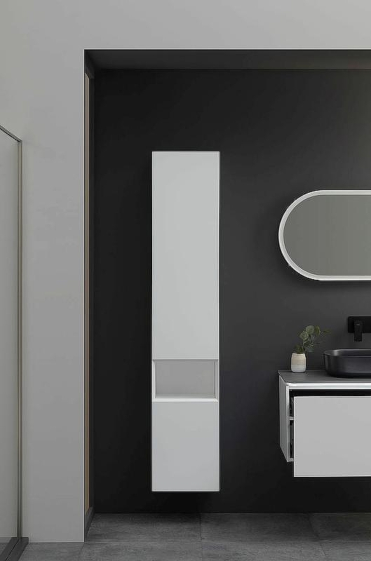 Шкаф пенал Allen Brau Infinity 35 L 1.21010.WM подвесной Белый матовый, купить, цена, заказать, магазин, доставка, скидка, промокод, купить, цена, заказать, магазин, доставка, скидка, промокод