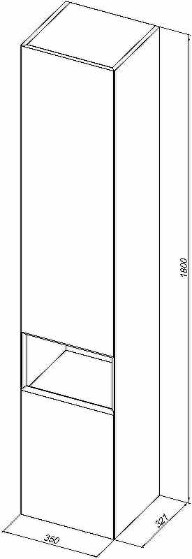 Шкаф пенал Allen Brau Infinity 35 L 1.21010.WM подвесной Белый матовый, купить, цена, заказать, магазин, доставка, скидка, промокод, купить, цена, заказать, магазин, доставка, скидка, промокод