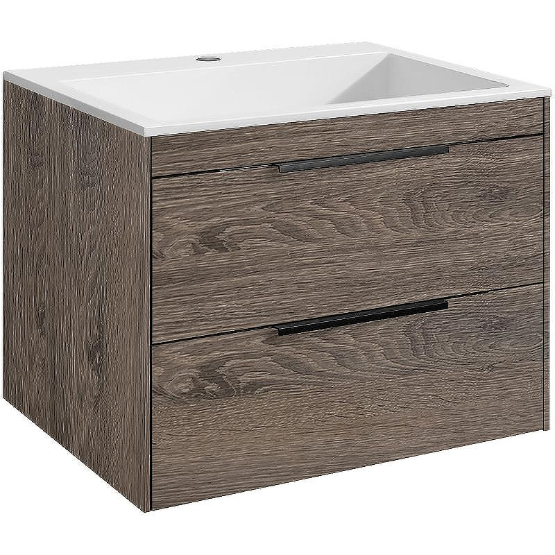 Тумба под раковину Vincea Chiara 2D 60 VMC-2C2600RO подвесная R.Oak, купить, цена, заказать, магазин, доставка, скидка, промокод, купить, цена, заказать, магазин, доставка, скидка, промокод