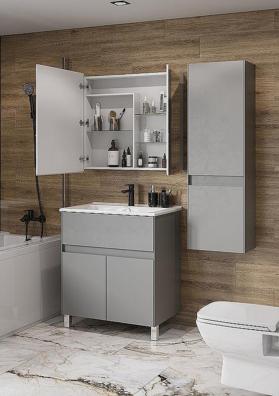 Тумба под раковину Aquaton Форест 75 1A278301FR4D0 Туманный серый, купить, цена, заказать, магазин, доставка, скидка, промокод, купить, цена, заказать, магазин, доставка, скидка, промокод