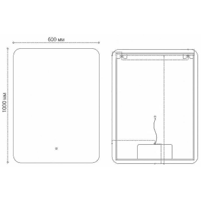 Зеркало Grossman Elegans-промо 60 17601001 с подсветкой с сенсорным выключателем